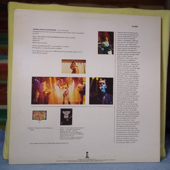 Frankie Goes To Hollywood Welcome To The Pleasuredome Single 1985 Vinyl Record - Picture 2 of 4